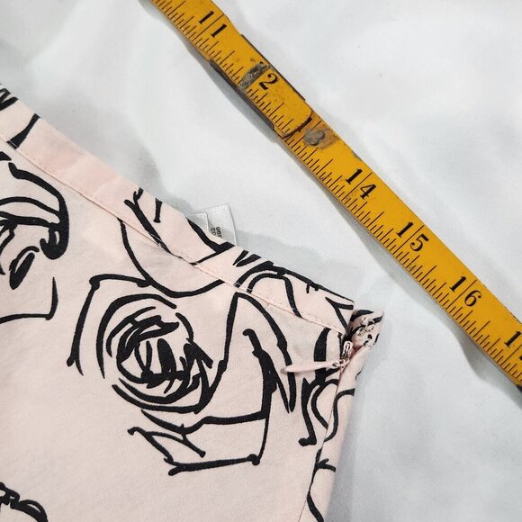 Emma James 12 Petite Skirt Pale Pink Black White Floral A-Line   Lot B - Picture 4 of 4